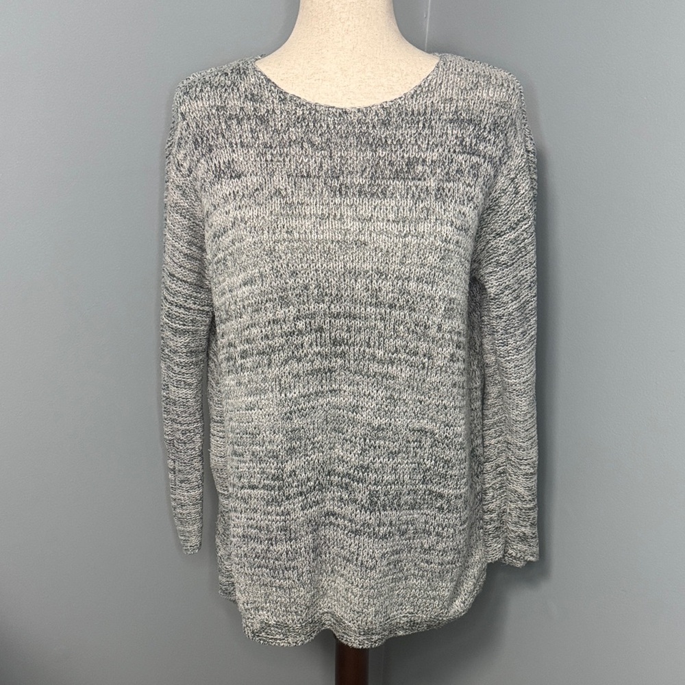 Pure Jill Women's Blue/Gray Knit Sweater Sz M